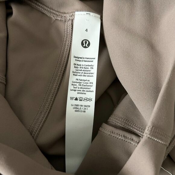 NEW Lululemon Nulu Slim Fit High Rise Skirt Taupetastic Size 4 - Picture 5 of 7